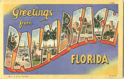 Greetings From Palm Beach Florida Postcard Postcard