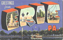 Greetings From Erie Postcard