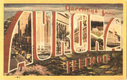 Greetings From Aurora Illinois Postcard Postcard