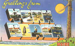 Greetings From York Beach Postcard