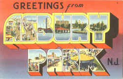 Greetings From Asbury Park New Jersey Postcard Postcard