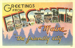 Greetings From Ellsworth Postcard