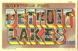 Greetings From Detroit Lakes Postcard