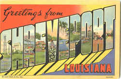 Greetings From Shreveport Louisiana Postcard Postcard