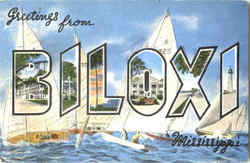 Greetings From Biloxi Mississippi Postcard Postcard