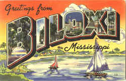 Greetings From Biloxi Mississippi Postcard Postcard