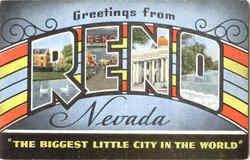 Greetings From Reno Postcard