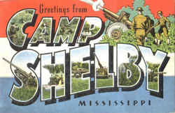 Greetings From Camp Shelby Postcard