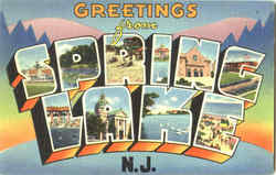 Greetings From Spring Lake New Jersey Postcard Postcard