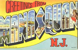 Greetings From Manasquan New Jersey Postcard Postcard