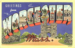 Greetings From Worcester Postcard