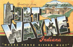 Greetings From Fort Wayne Indiana Postcard Postcard