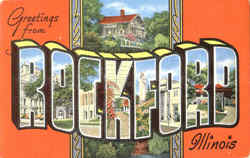 Greetings From Rockford Illinois Postcard Postcard