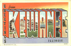 Greetings From Kewanee Illinois Postcard Postcard