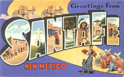 Greetings From Santa Fe New Mexico Postcard Postcard