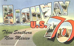 Highway U. S. 70 Postcard