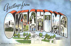 Greetings From Oklahoma Postcard