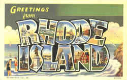 Greetings From Rhode Island Postcard