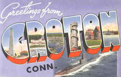 Greetings From Groton Connecticut Postcard Postcard