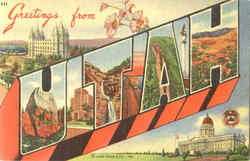 Greetings From Utah Postcard