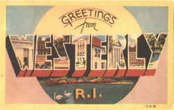 Greetings From Westerly Rhode Island Postcard Postcard