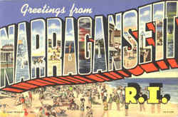 Greetings From Narragansett Rhode Island Postcard Postcard