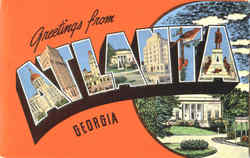 Greetings From Atlanta Postcard