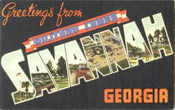 Greetings From Military Camps Savannah Postcard