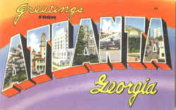 Greetings From Atlanta Postcard