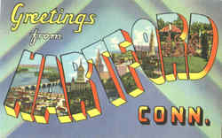 Greetings From Hartford Postcard