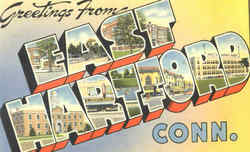 Greetings From East Hartford Postcard