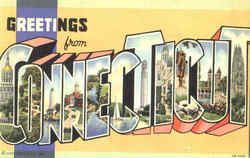 Greetings From Connecticut Postcard