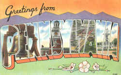 Greetings From Pennsylvania Postcard