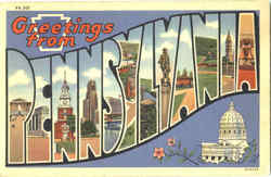 Greetings From Pennsylvania Postcard