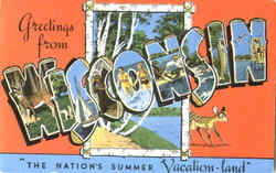 Greetings From Wisconsin Postcard Postcard