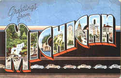 Greetings From Michigan Postcard