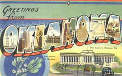 Greetings From Oklahoma Postcard