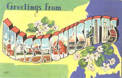Greetings From Massachusetts Postcard