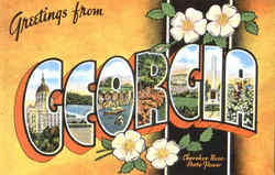 Greetings From Georgia Postcard Postcard