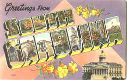 Greetings From South Carolina Postcard Postcard