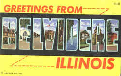 Greetings From Belvidere Postcard