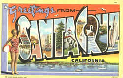Greetings From Santacruz Santa Cruz, CA Postcard Postcard