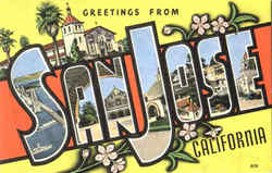 Greetings From Sanjose San Jose, CA Postcard Postcard