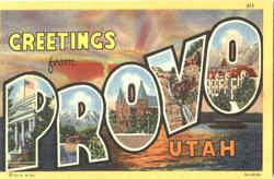 Greetings From Provo Utah Postcard Postcard