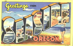 Greetings From Seaside Oregon Postcard Postcard