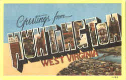 Greetings From Huntington Postcard