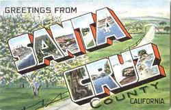 Greetings From Santa Cruz Postcard
