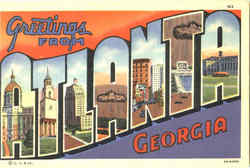 Greetings From Atlanta Postcard