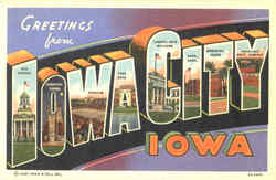 Greetings From Iowa City Postcard Postcard