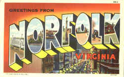 Greetings From Norfolk Virginia Postcard Postcard